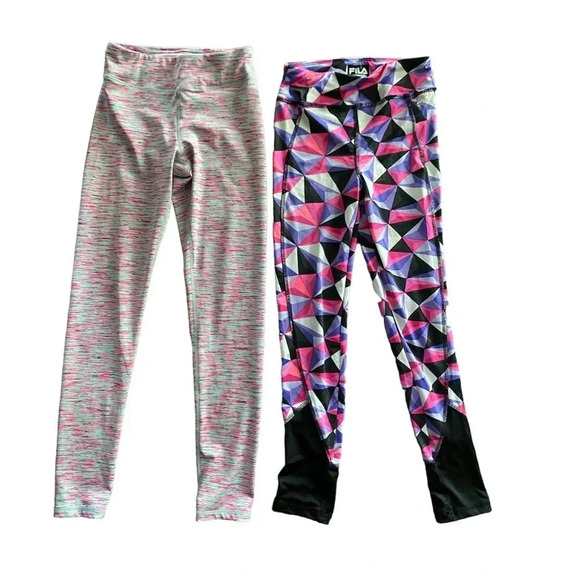 UNDER ARMOUR 90 DEGREE FILA EUC GIRLS LEGGINGS TOP SHIRT SUMMER SIZE M 10 12 - Picture 11 of 11